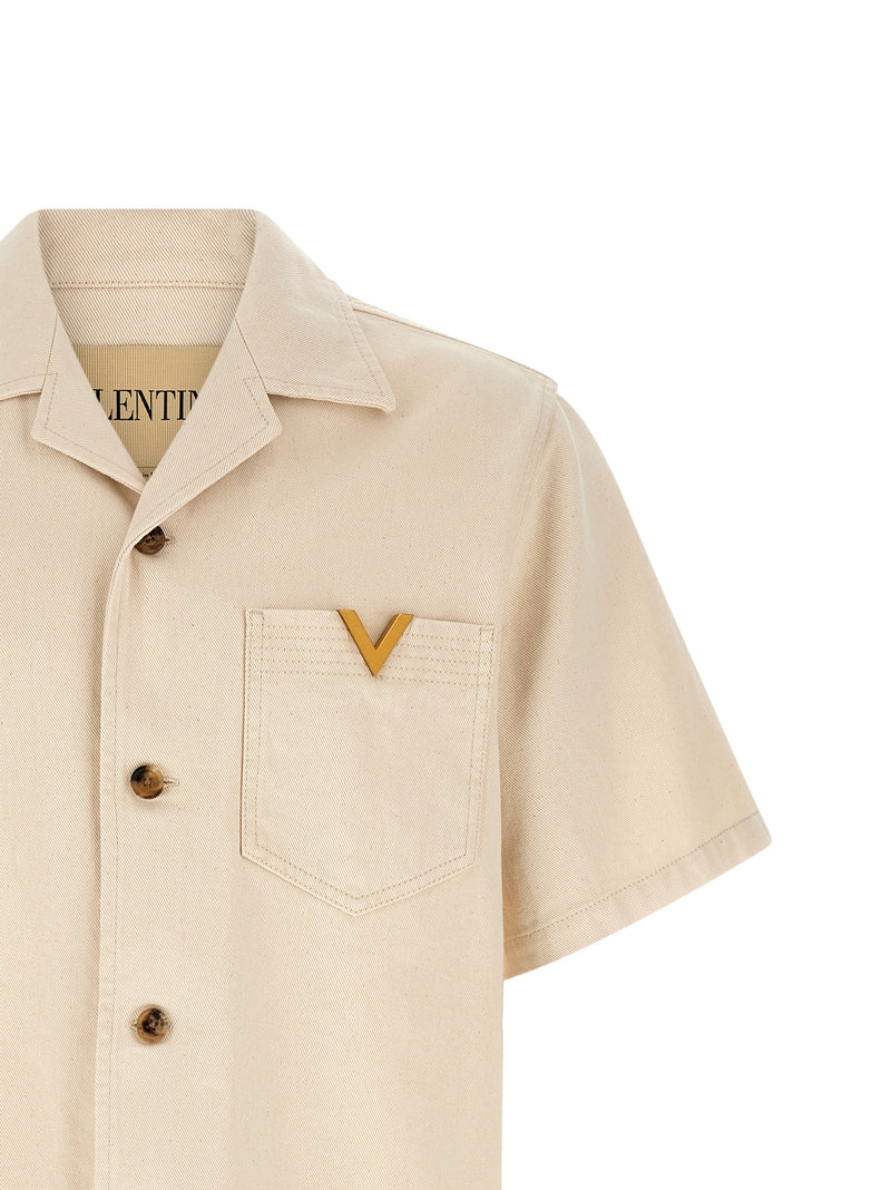 Valentino Garavani Vgold Shirt - Cotton Short Sleeve | Urbalenti™ NYC