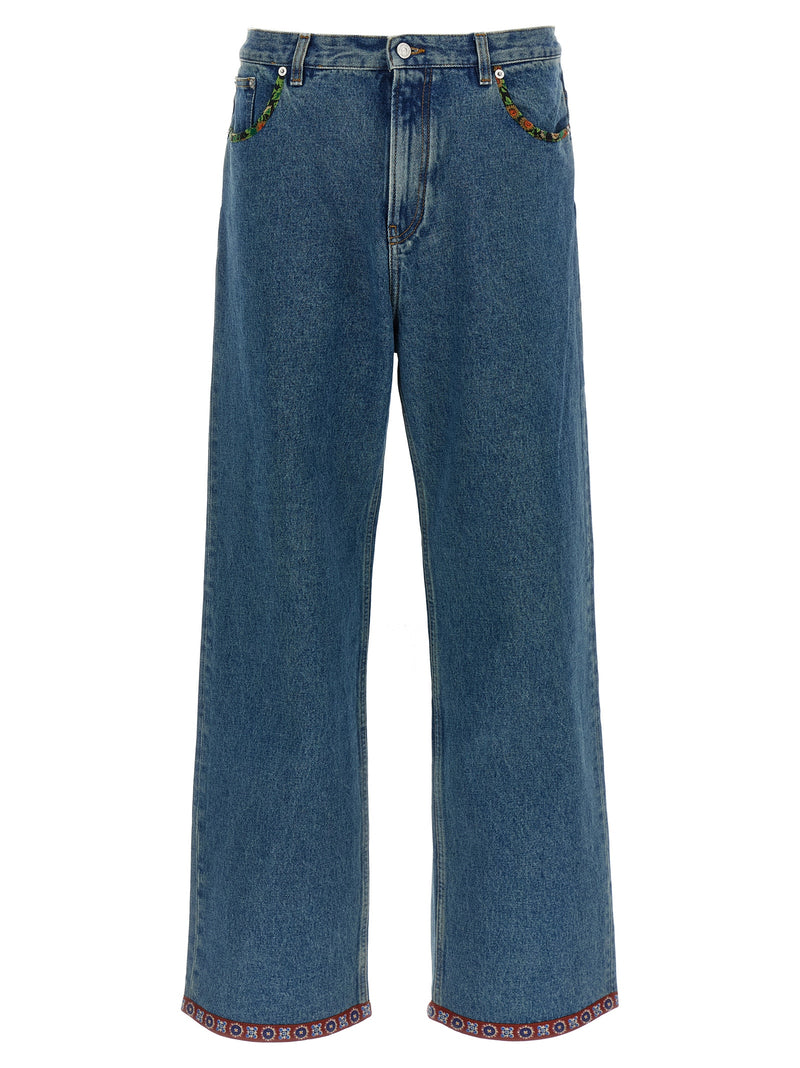 Valentino Garavani Valentino Garavani Floral Insert Jeans