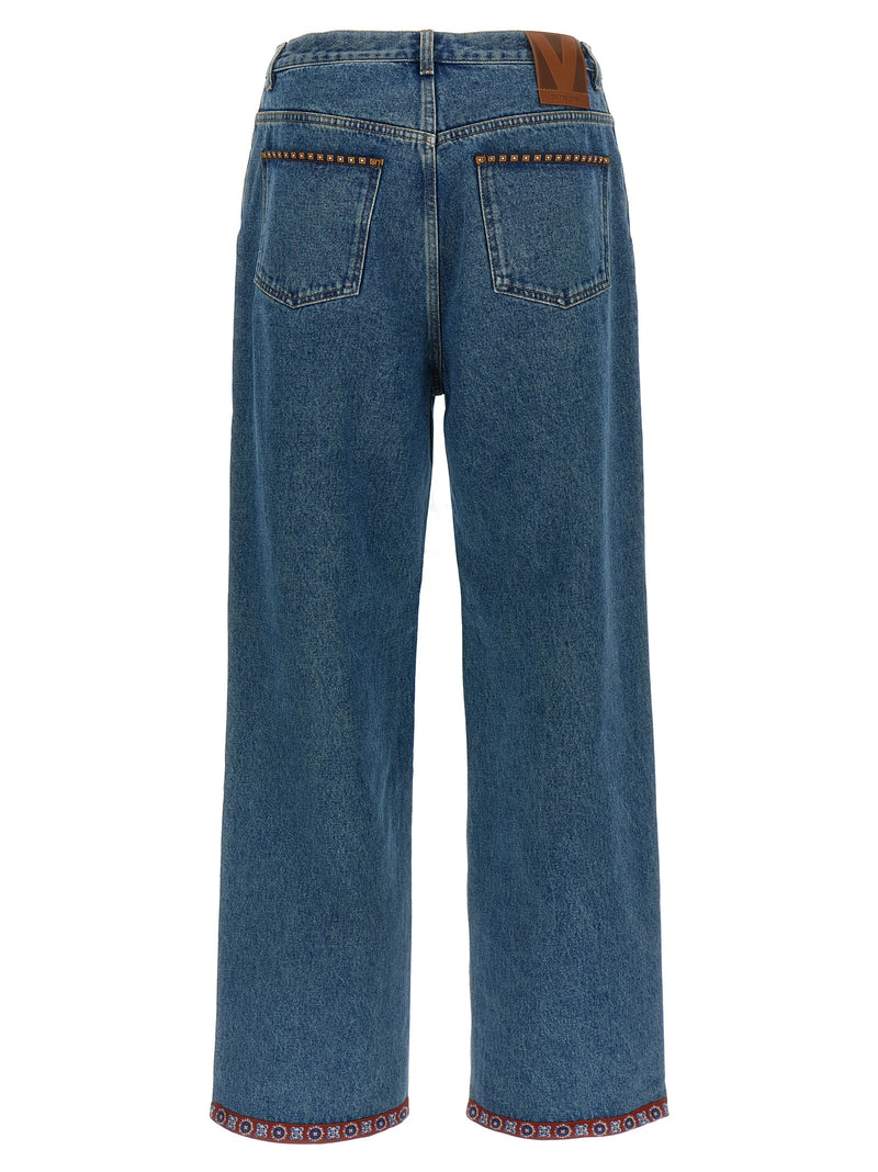 Valentino Garavani Valentino Garavani Floral Insert Jeans