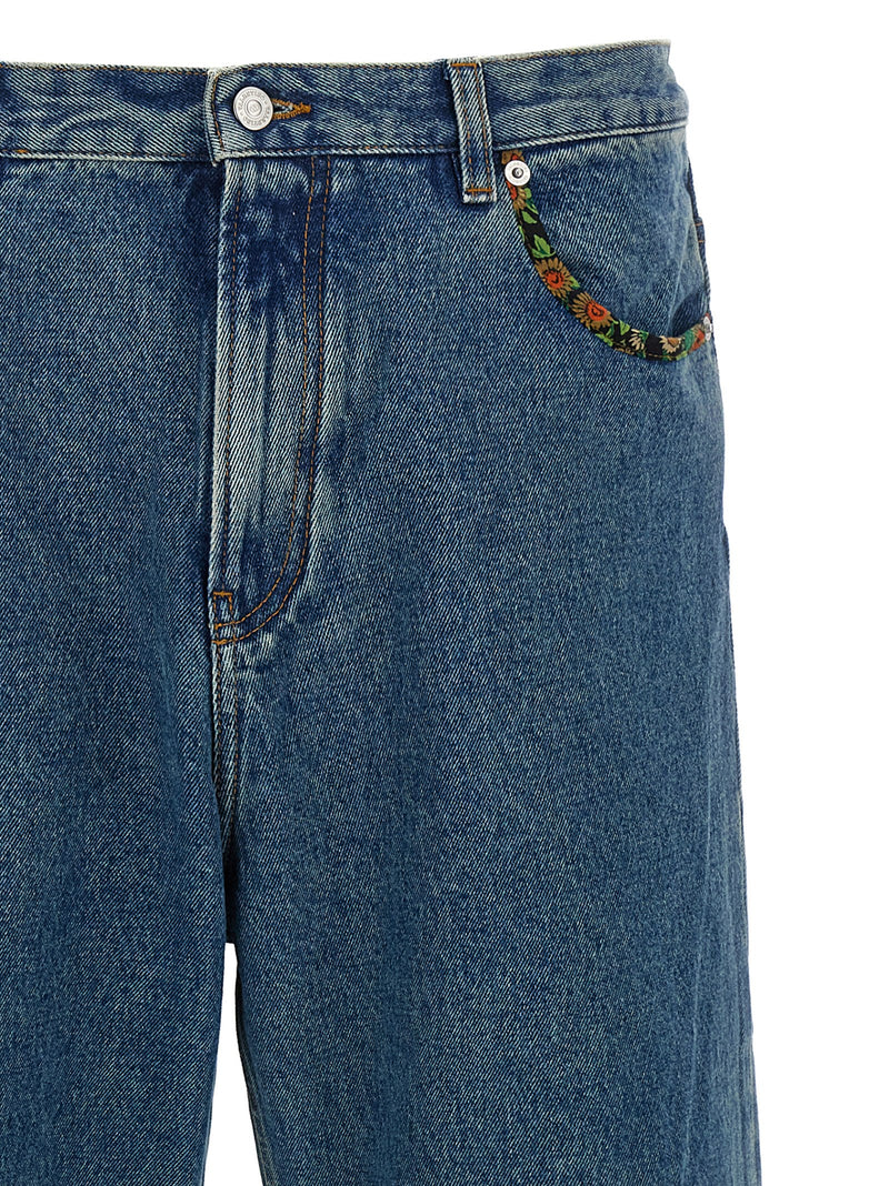 Valentino Garavani Valentino Garavani Floral Insert Jeans