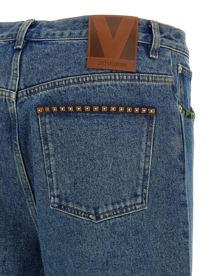 Valentino Garavani Valentino Garavani Floral Insert Jeans