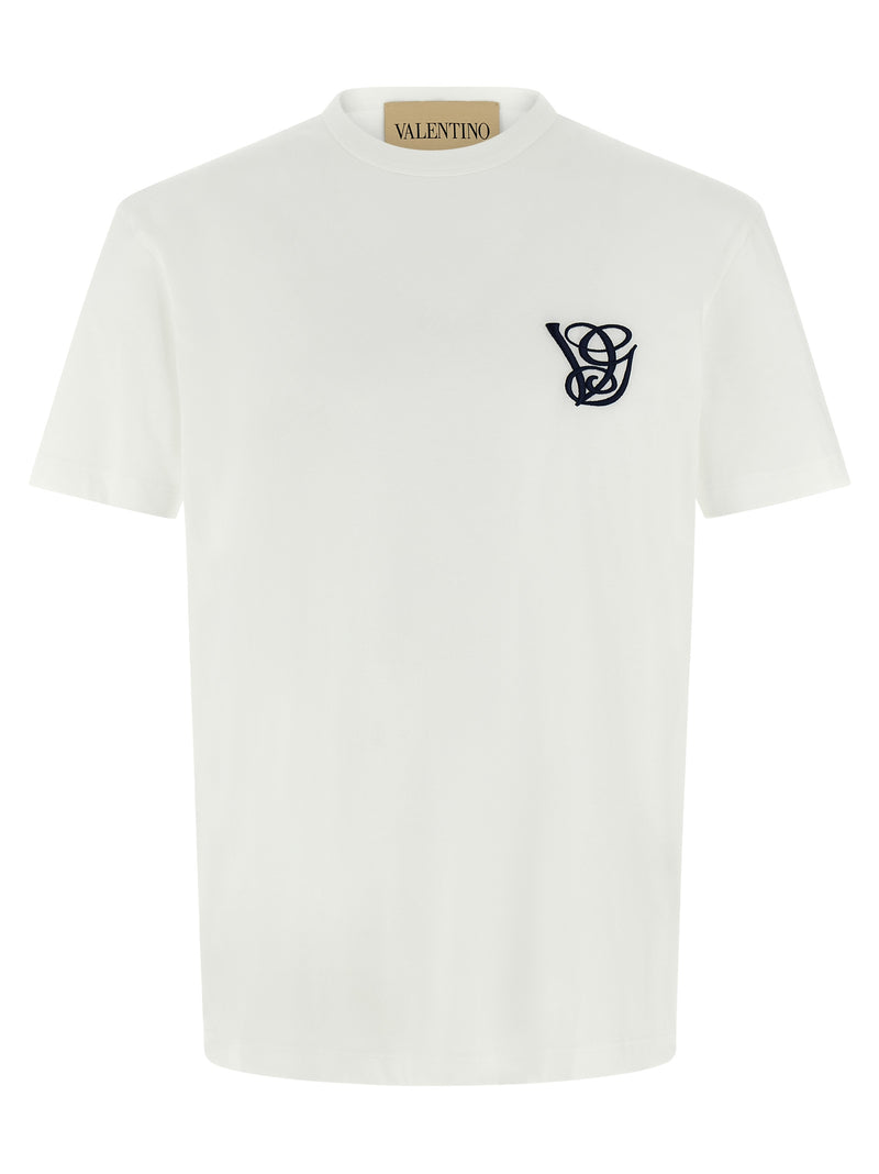 Valentino Garavani Logo Embroidery T-shirt - Cotton - Style G10VB2WA03 |... | Urbalenti™ NYC