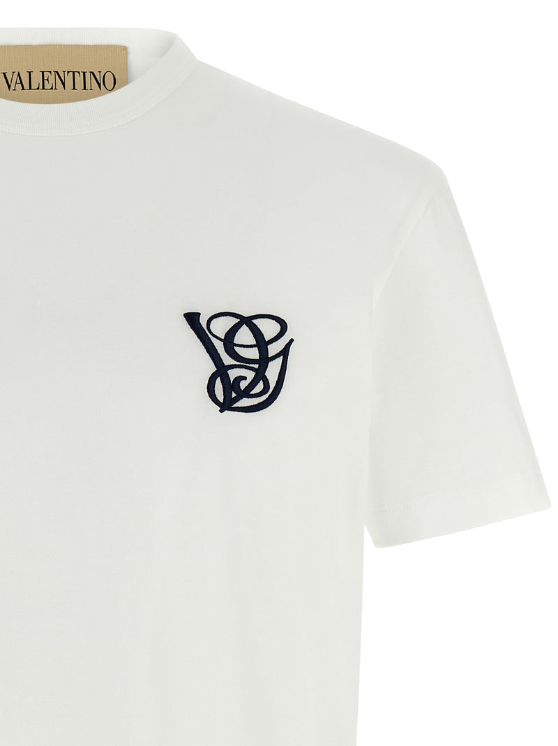 Valentino Garavani Logo Embroidery T-shirt - Cotton - Style G10VB2WA03 |... | Urbalenti™ NYC