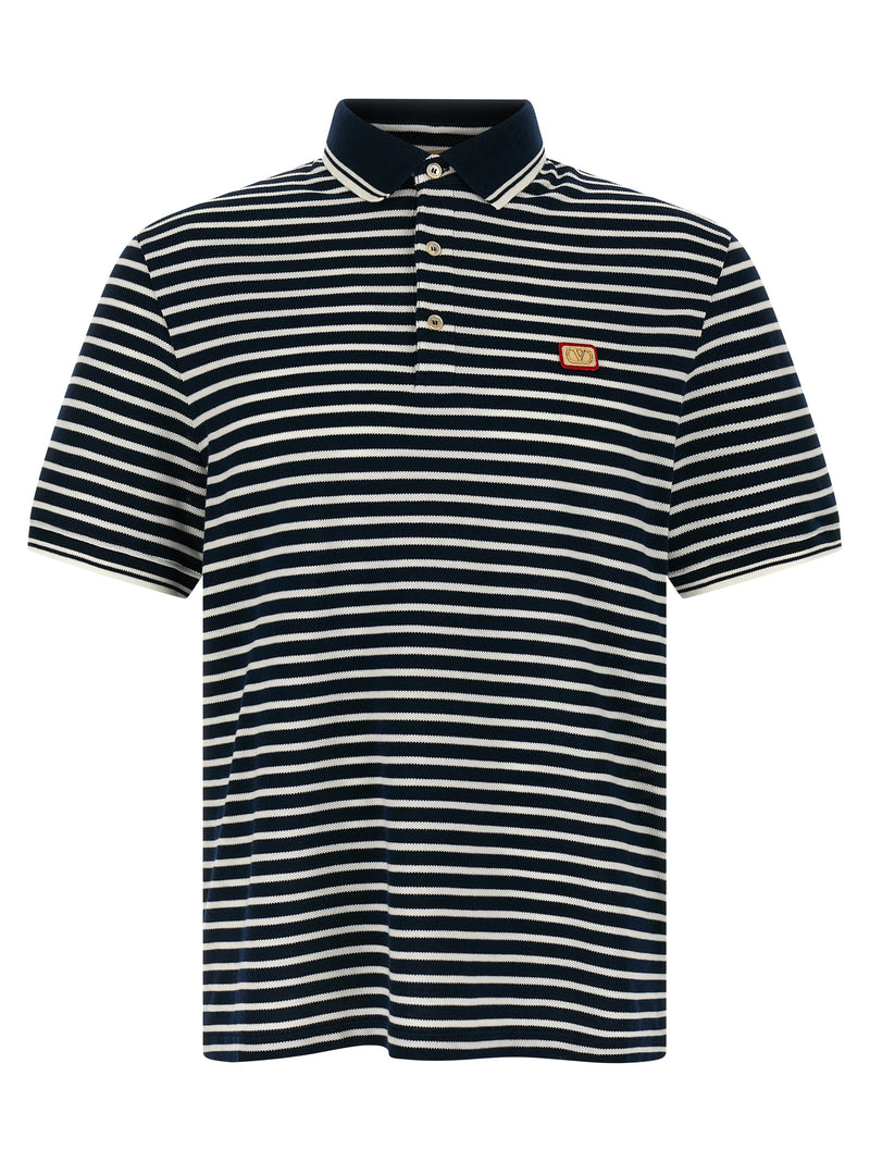 Valentino Garavani Valentino Polo Shirt - Cotton Striped | Urbalenti™ NYC