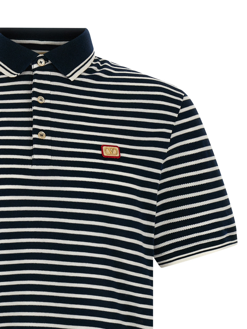 Valentino Garavani Valentino Polo Shirt - Cotton Striped | Urbalenti™ NYC