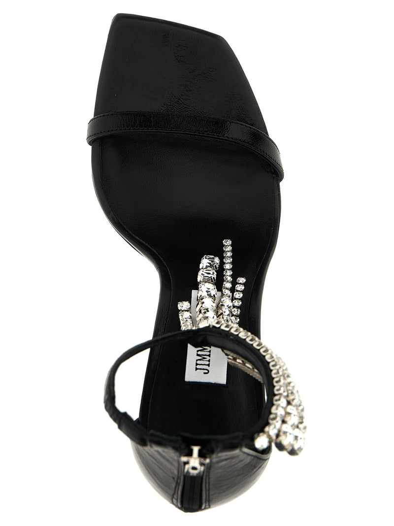 Jimmy Choo Verity Sandals - Black Leather | Urbalenti™ NYC