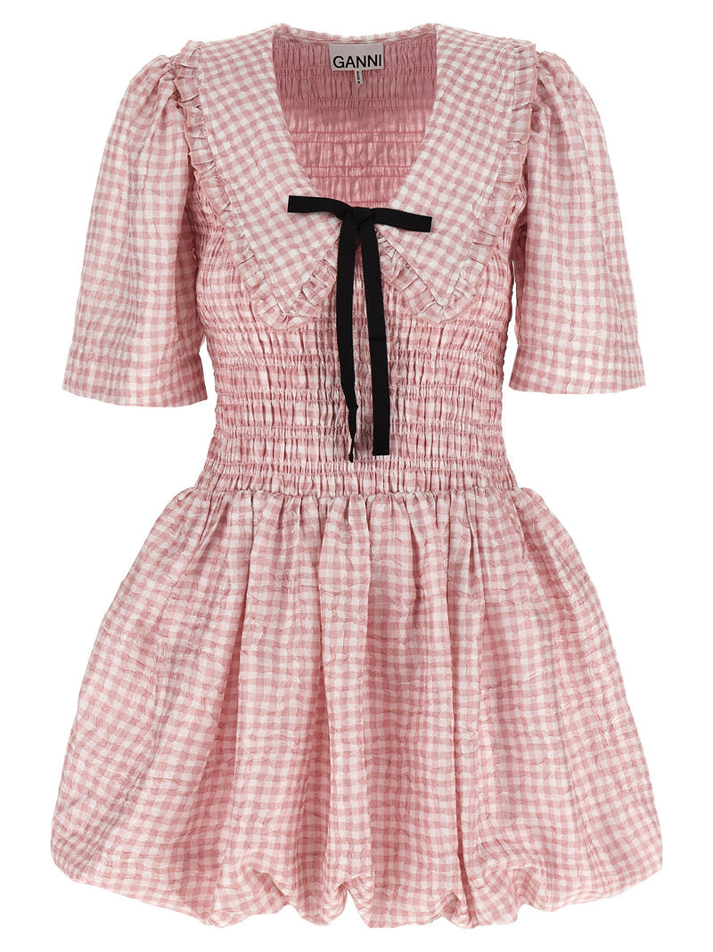 Ganni Ganni Pink Check Dress