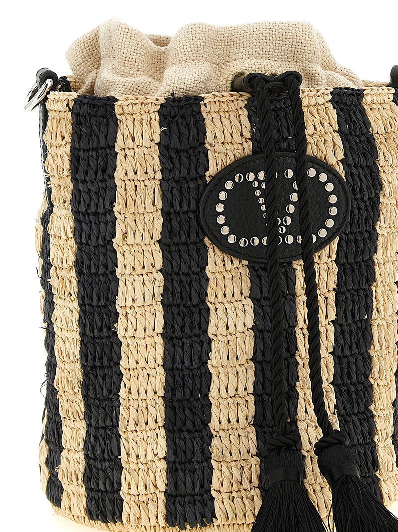 Valentino Garavani Raffia Small Bucket Bag | Urbalent... | Urbalenti™ NYC