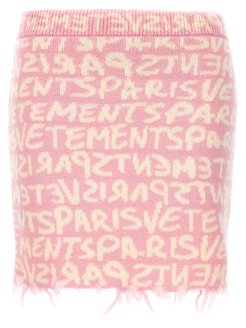 Vetements Vetements Graffiti Monogram Skirt