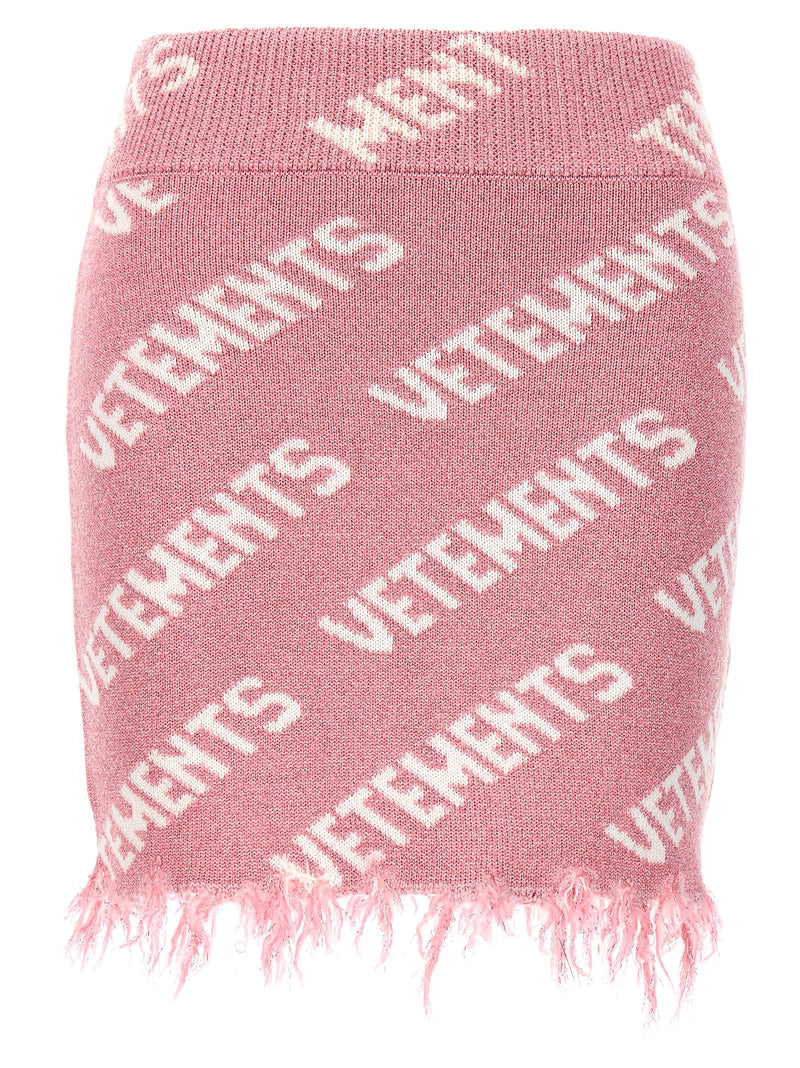 Vetements Vetements Iconic Lurex Monogram Skirt