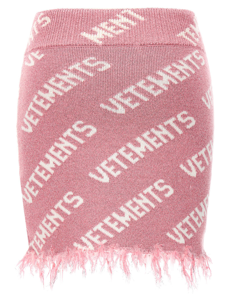 Vetements Vetements Iconic Lurex Monogram Skirt