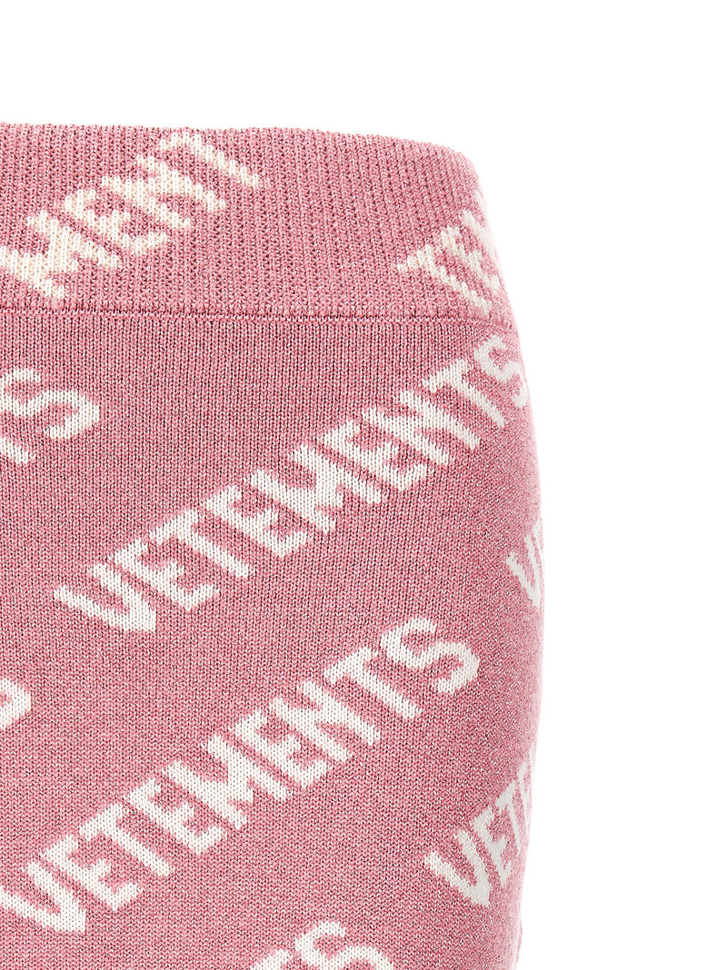Vetements Vetements Iconic Lurex Monogram Skirt