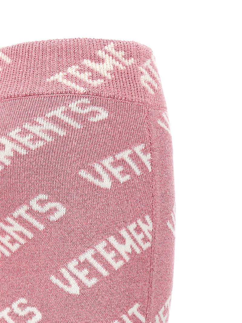 Vetements Vetements Iconic Lurex Monogram Skirt